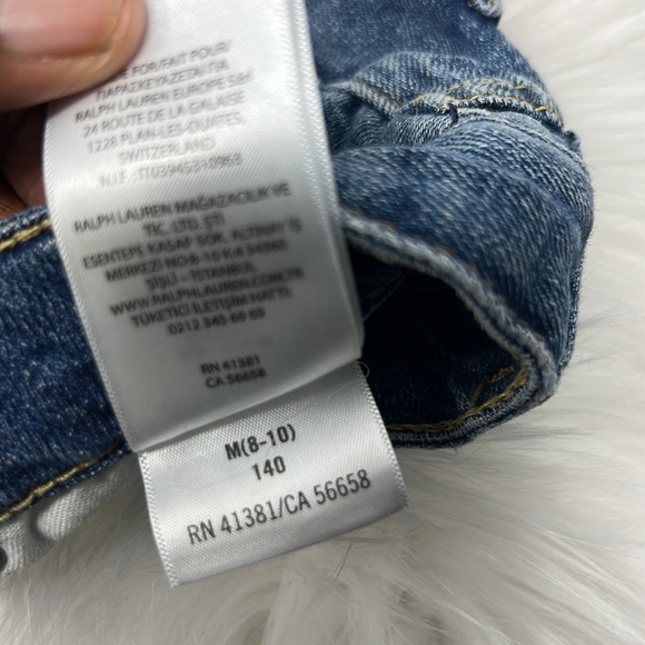 Polo Ralph Lauren Frayed Cotton Denim Skirt Kids Medium (8-10) - Picture 7 of 7